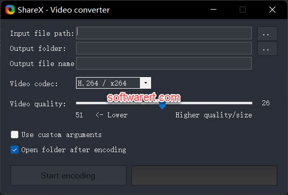 ShareX for Windows - free video converter