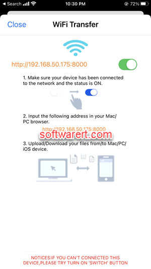 transfer files between iphone and PC or Mac using filemaster wifi transfer