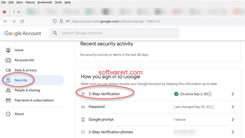 Enable 2-Step verification in Google Account
