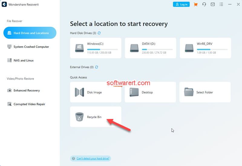recoverit for windows recycle bin file recovery