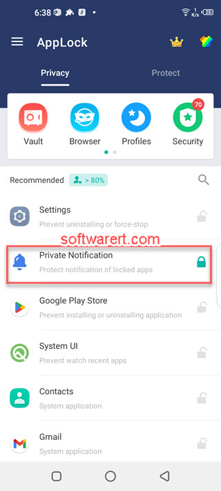 lock, hide private notification of locked apps using AppLock for Android by Domobile