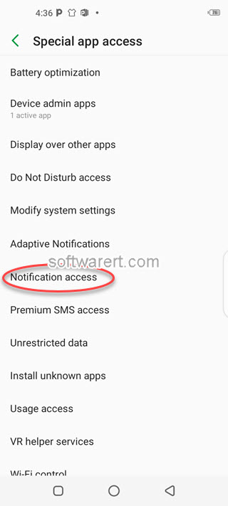 android phone settings special app access notification access