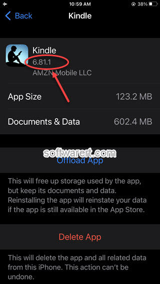 find out current app version from iphone settings