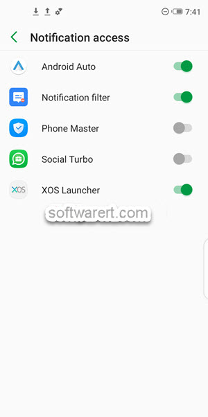 allow or disallow notification access permission on infinix mobile phone