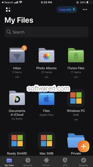 Documents app (readdle) My Files on iPhone