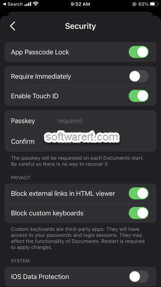 Documents app (readdle) security on iPhone