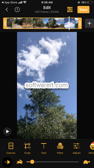 GIF Maker ImgPlay edit video on iPhone