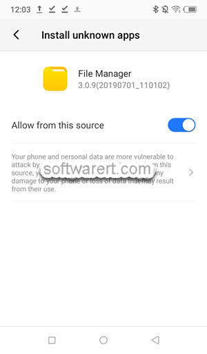 allow file manager to install unknown apps on itel mobile phone