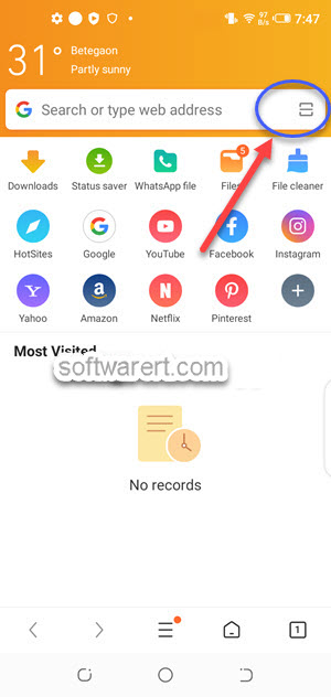 scan qr code using phoenix web browser on android phone