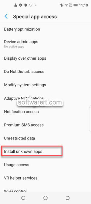 tecno mobile phone settings special app access - install unknown apps, third-party apps