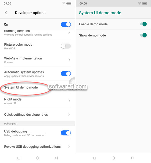 enable, show system ui demo mode on itel mobile phone