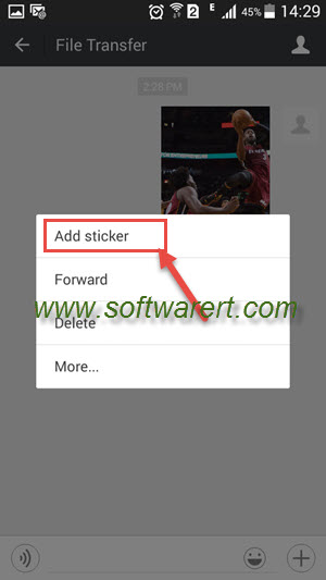 add sticker to wechat through file transfer on android