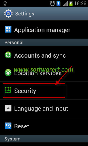 android mobile security settings