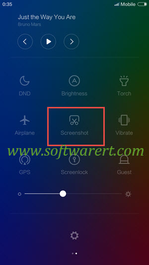 another way to capture screen on xiaomi redmi mobile phone