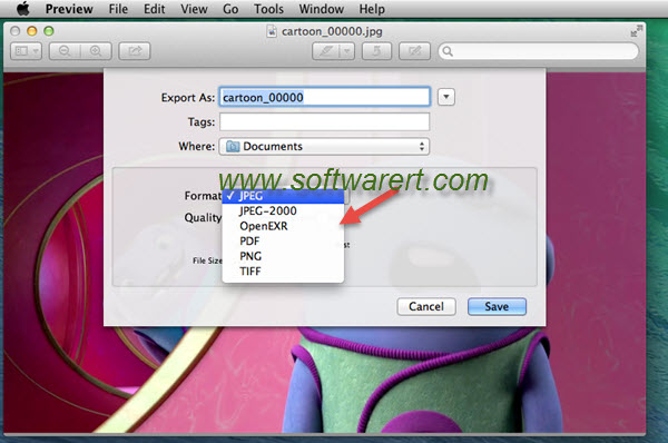 change image file format using preview on mac