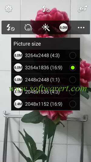 change picture size, resolution, aspect ratio from Samsung camera settings on galaxy grand prime