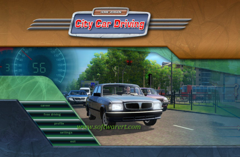 city car driving game home interface