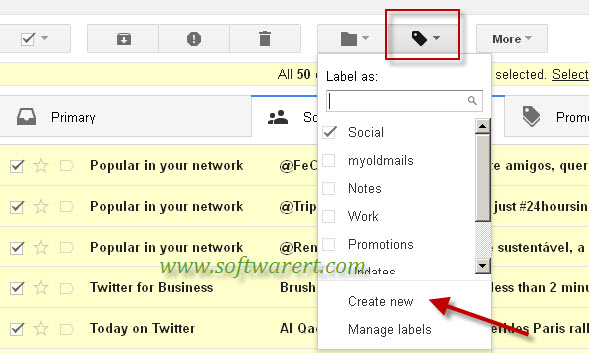create new gmail label 
