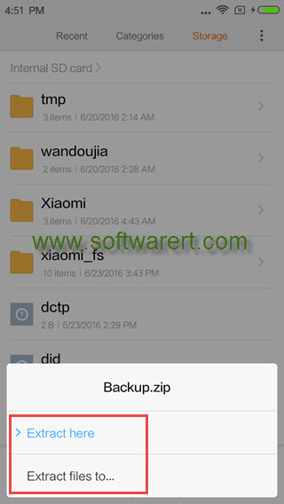 extract and unzip files on xiaomi redmi mobile phones
