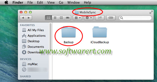 find itunes backup folder in finder on mac