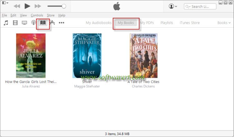 itunes books library