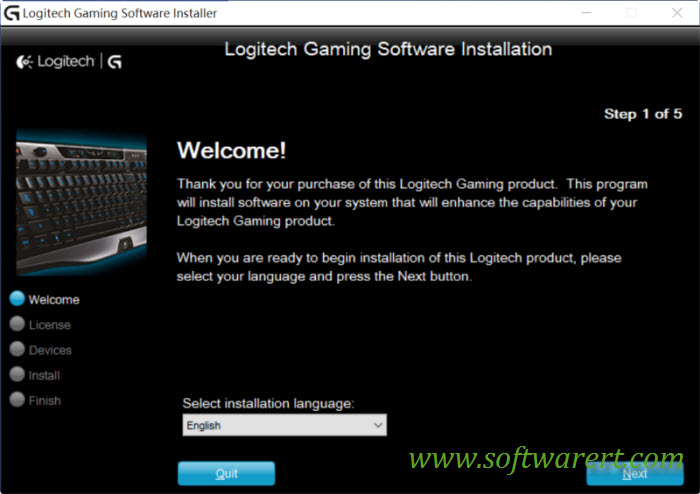 logitech gaming software installation