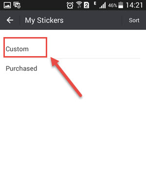 manage custom stickers in wechat for android