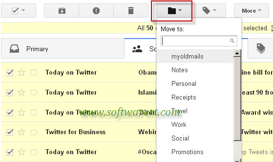 move emails to new label in gmail