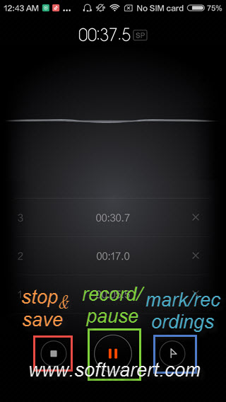 record sound on xiaomi phone using  stock sound recorder app
