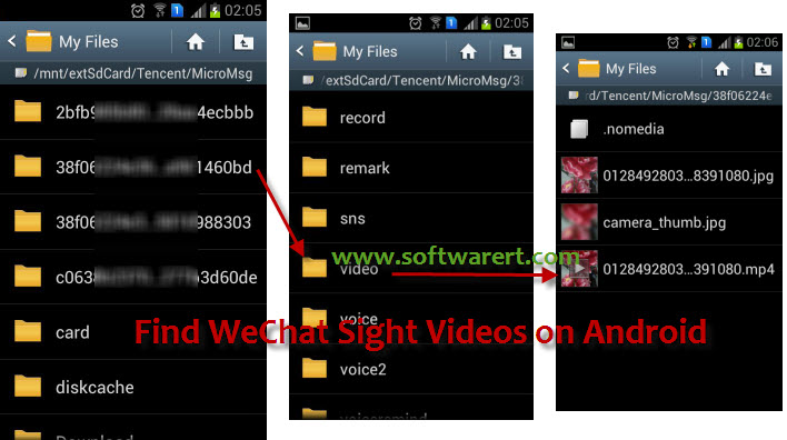 save wechat sight videos on android phone