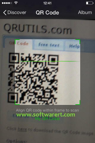 scan qr code using wechat on iphone