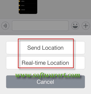send location vs share real-time location through wechat on mobile phone