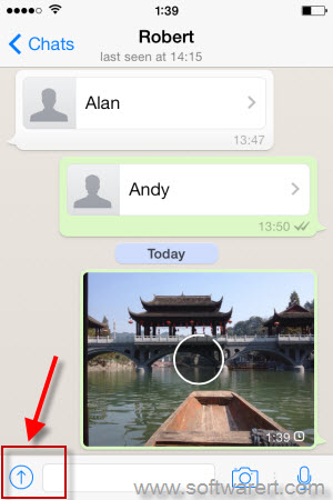send photo on iphone using whatsapp