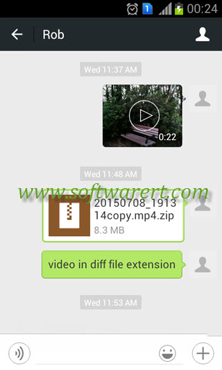 send video in original size through wechat on android