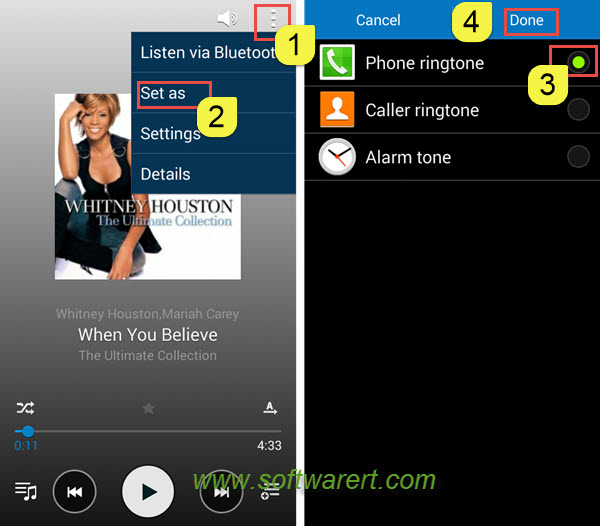 set a song as ringtone on Samsung mobile phones