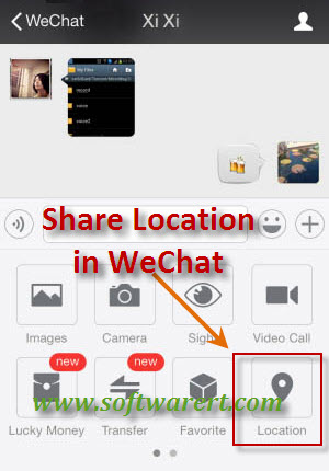 share your location info using wechat for mobile