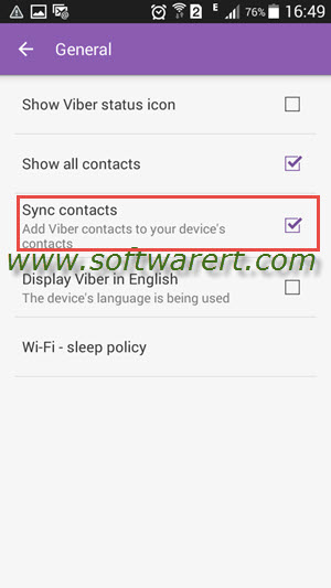 sync viber contacts to android phone