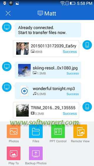 transfer files between computer and mobile phone using shareit