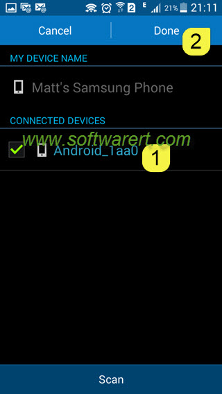 transfer files from samsung phone to other phones via Wi-fi direct
