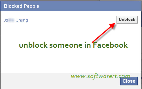 unblock people in facebook