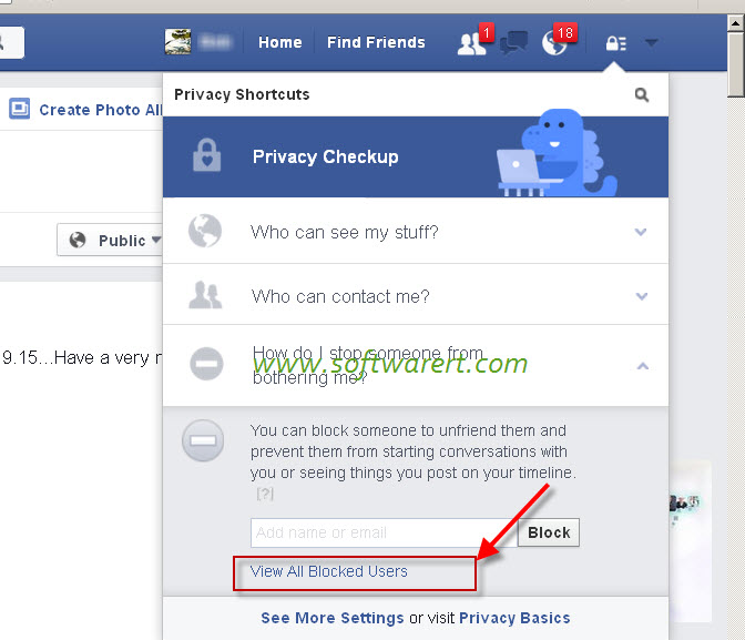 view all blocked users in facebook