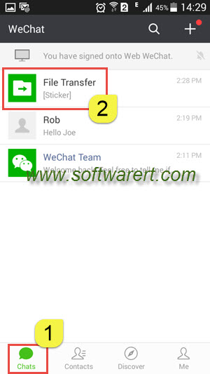 wechat file transfer for android mobile phone