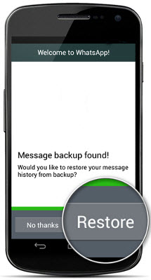 whatsapp message restore on android mobile